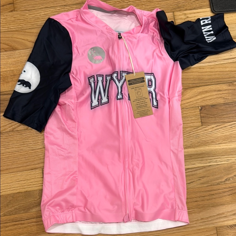 WYN Republic Pink and Black Cycling Jersey